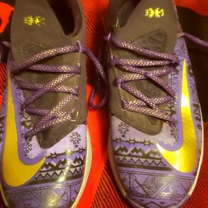 NIKE KD Vl 6 BHM BLACK HISTORY MONTH elite basketball shoes Venom & Gold